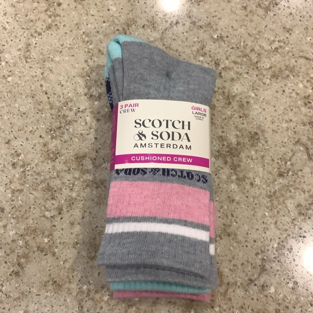 NWT Scotch & Soda 3-Pack Crew Socks Size Large